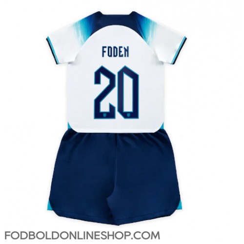 England Phil Foden #20 Hjemme Trøje Børn VM 2022 Kortærmet (+ Korte bukser)